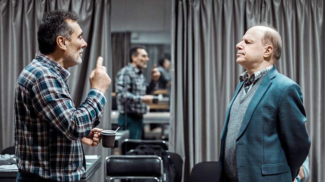 Режиссер спектакля «Страсти по Фоме» Евгений Марчелли и актер Авангард Леонтьев 