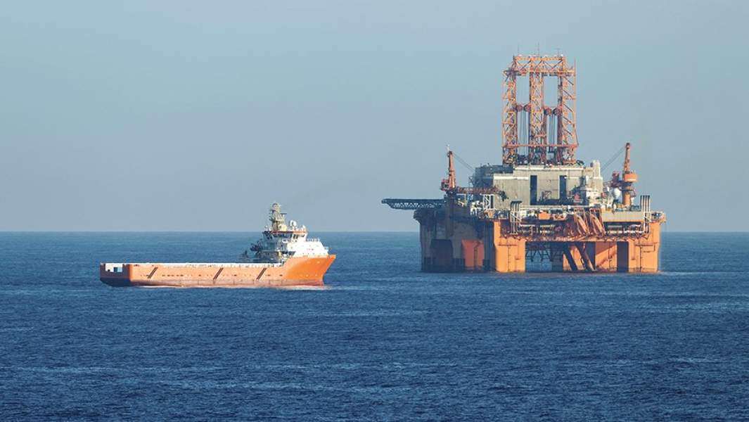 Нефтедобывающая платформа в Северном море