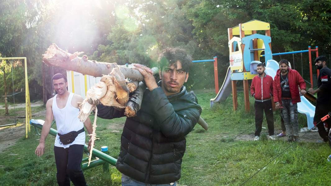 Мигранты в лагере Principovac