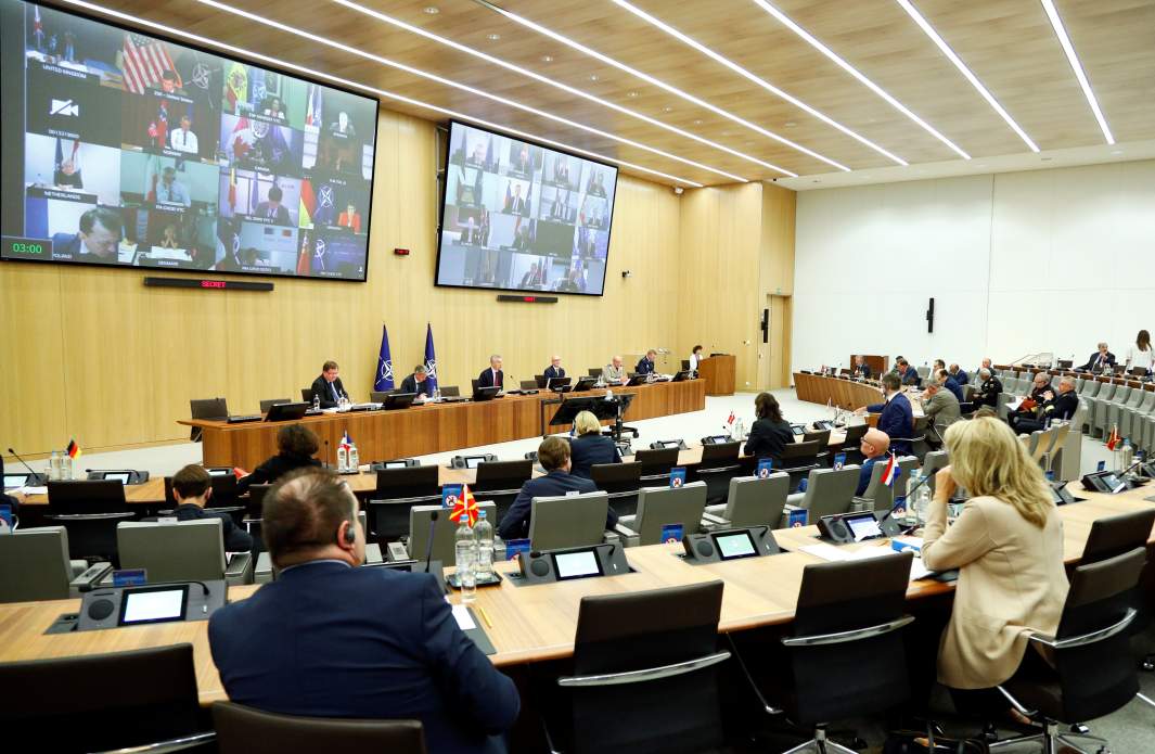 Встреча министров обороны НАТО посредством телеконференции в Брюсселе