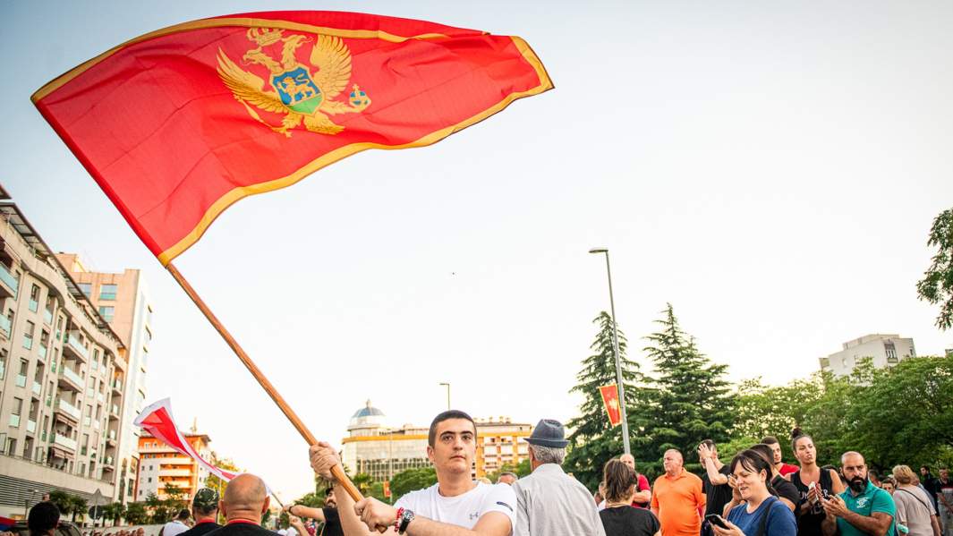 Акция протеста в Черногории 