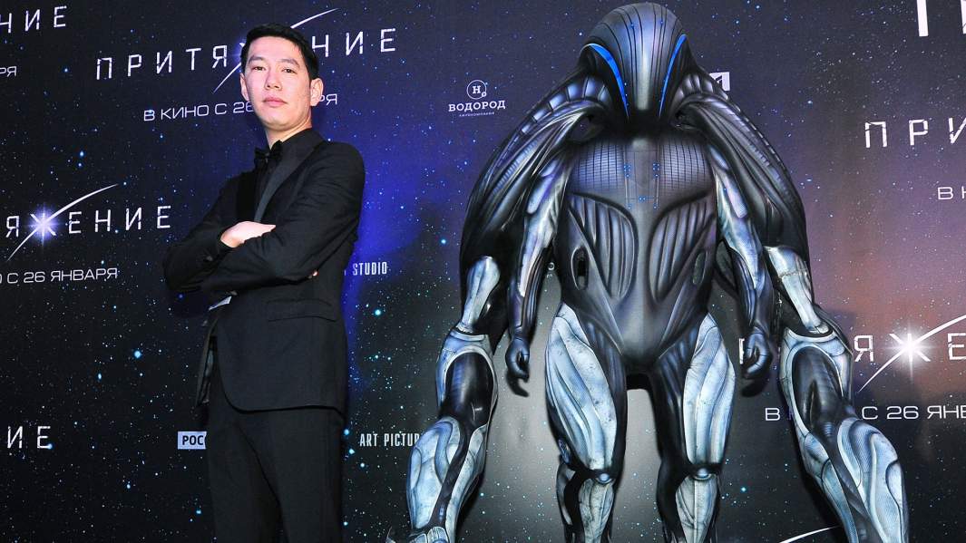 Евгений Сангаджиев на премьере фильма «Притяжение»