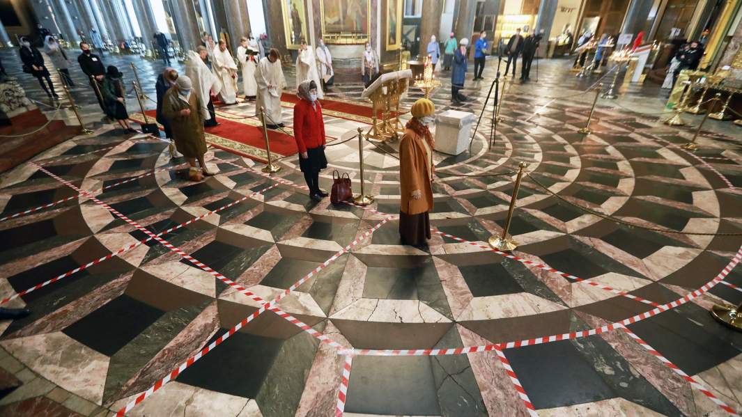 Разметка пола в церкви