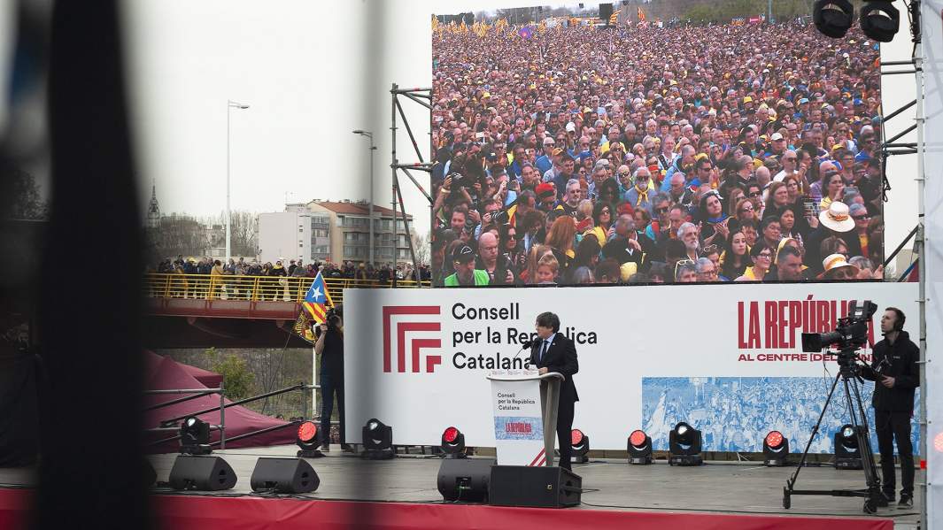 Выступление Карлеса Пучдемона в Перпиьяне