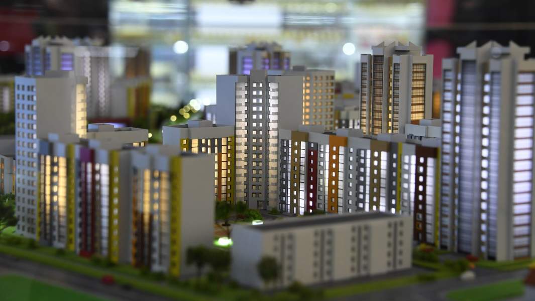 макет жилого квартала 