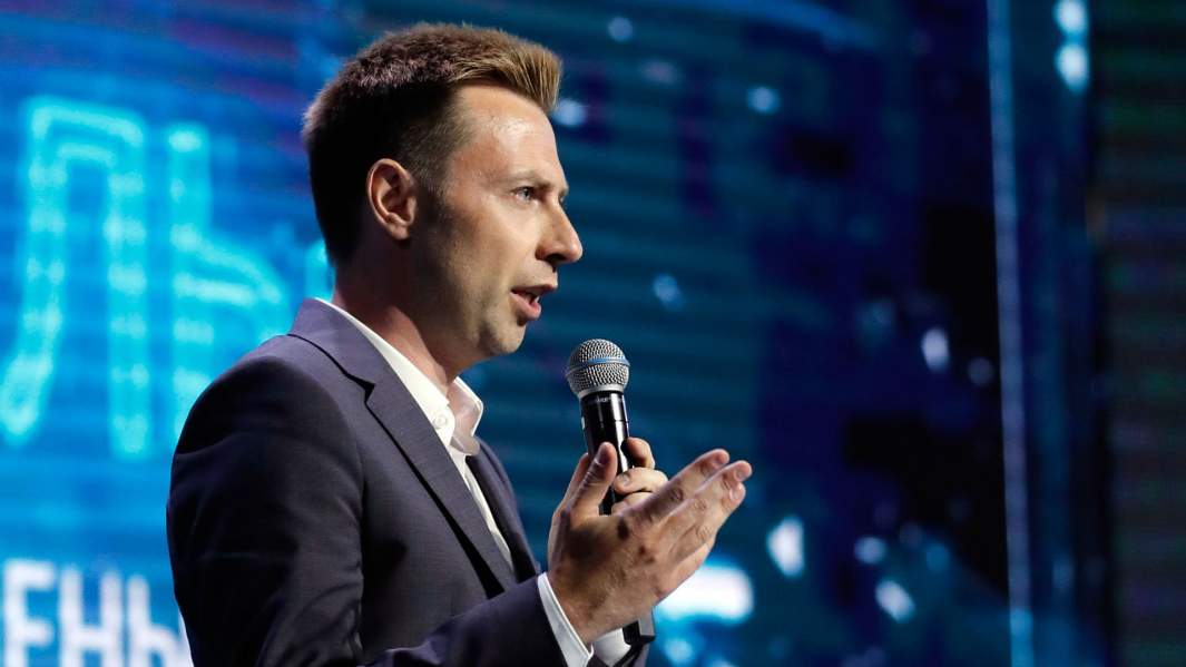 Вице-президент Telegram Илья Перекопский во время панельной дискуссии с участием представителей IT-индустрии