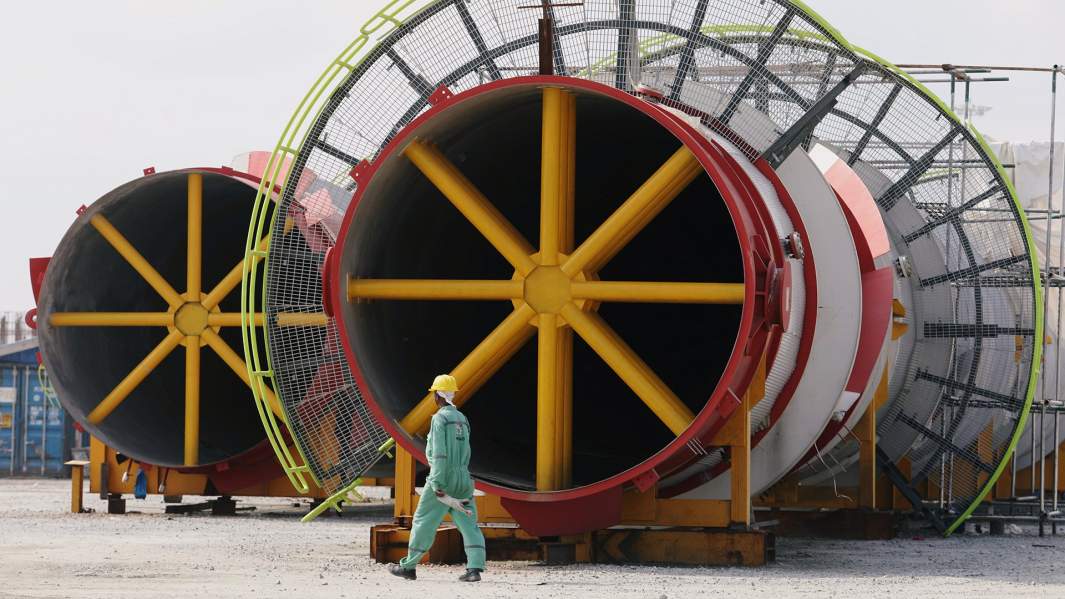 Нефтедобывающая платформа в Нигерии