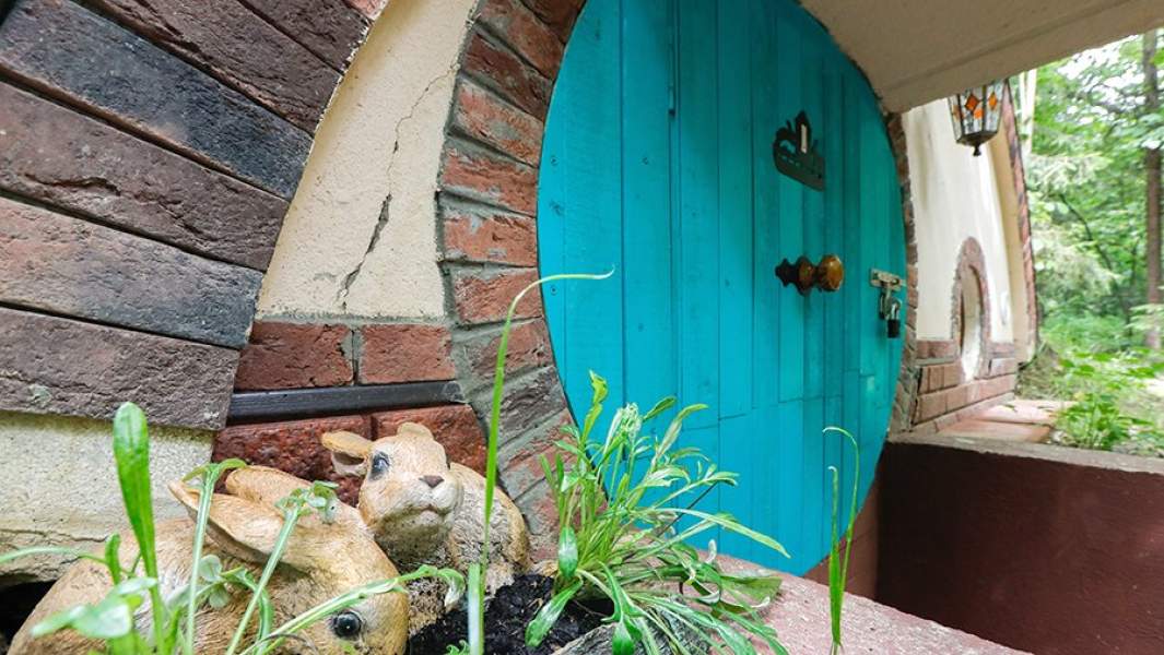 Вид бунгало эко-отеля Хоббитлэнд, Московская область