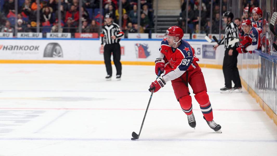 Иржи Секач во время матча ЦСКА-СКА