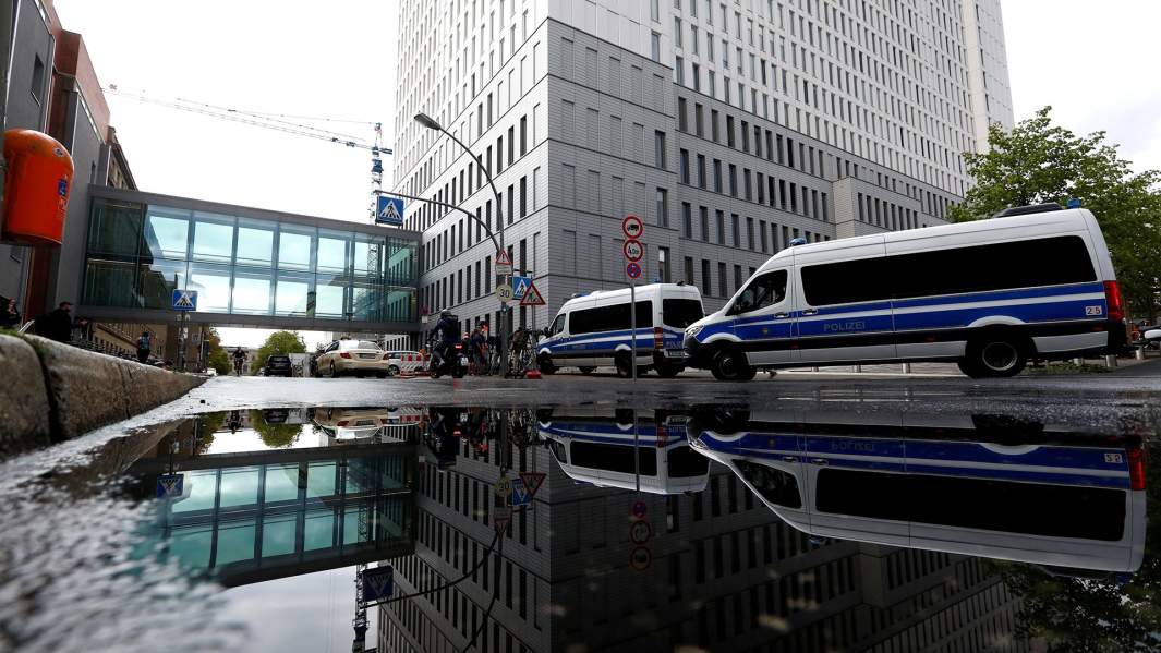 Больничный  комплекс Шарите Митте, где проходит лечение лидер российской оппозиции Алексей Навальный, Берлин