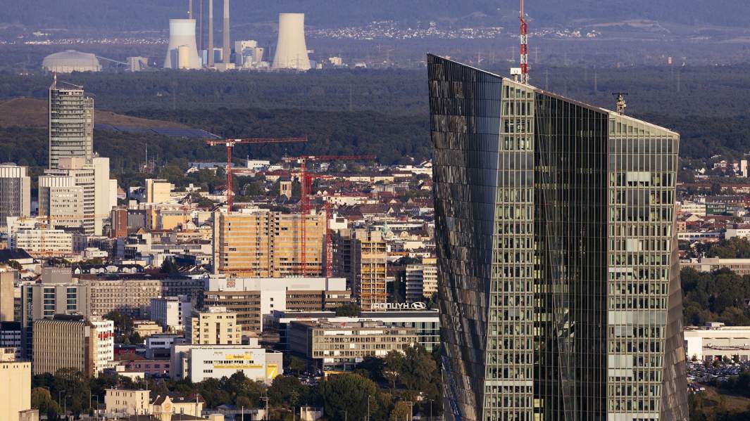 Штаб-квартира ЕЦБ в немецком городе Франкфурте-на-Майне