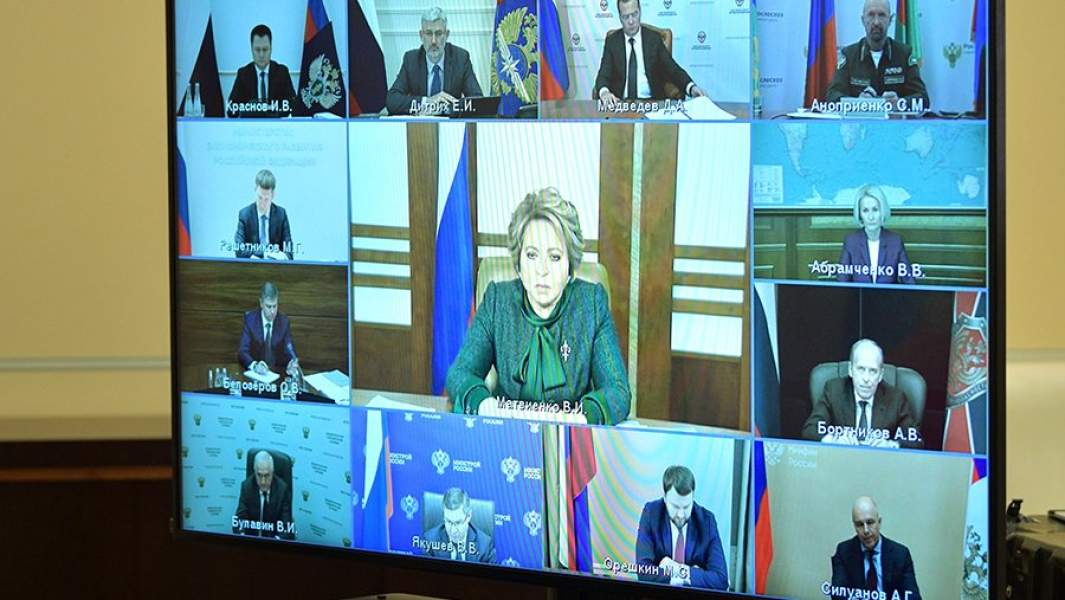 Участники совещания в режиме видеоконференции о развитии и декриминализации лесного комплекса