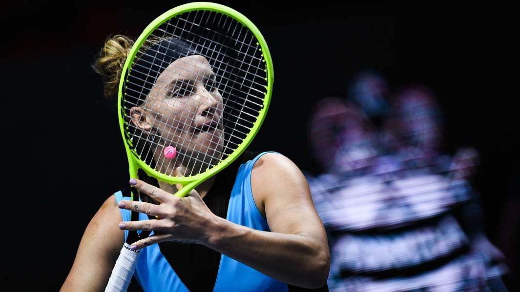 Светлана Кузнецова (Россия) в матче женского одиночного разряда на турнире St.Petersburg Ladies Trophy 2020