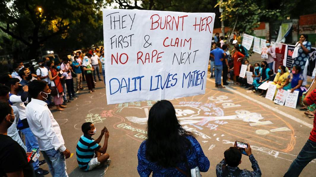 Протестующие в Нью-Дели