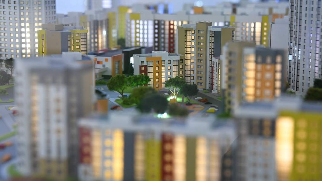 макет жилого квартала 