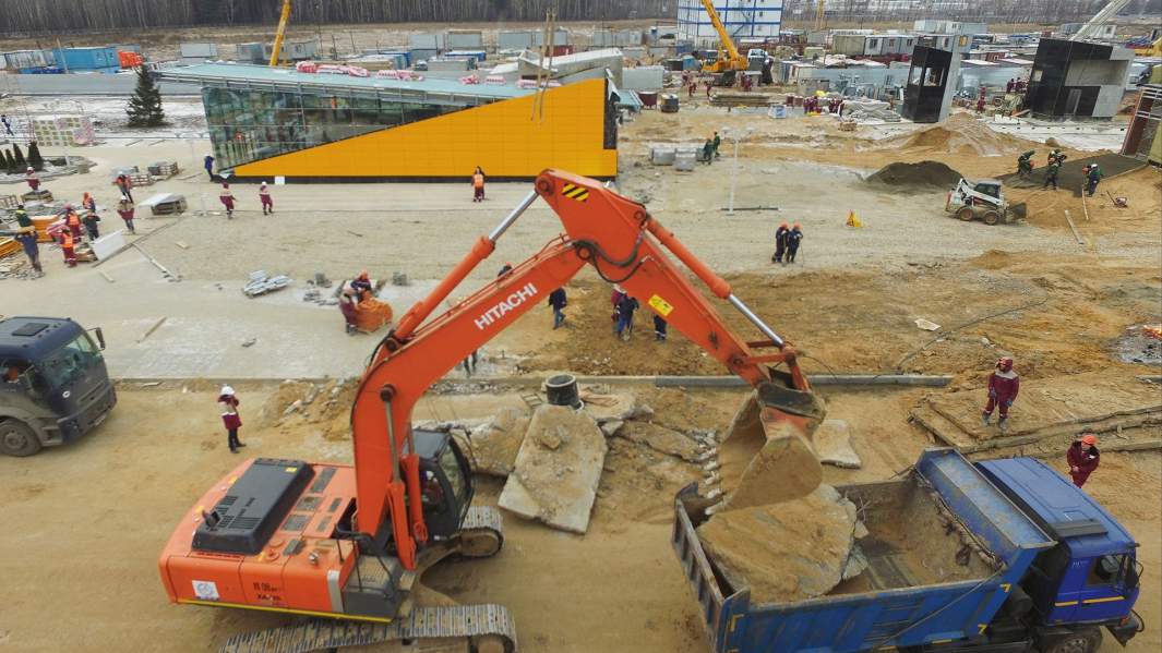 Строительство станции Саларьево