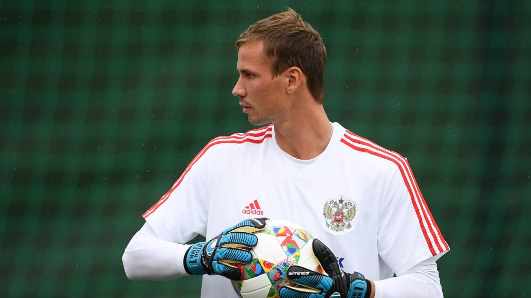Вратарь сборной России Антон Шунин
