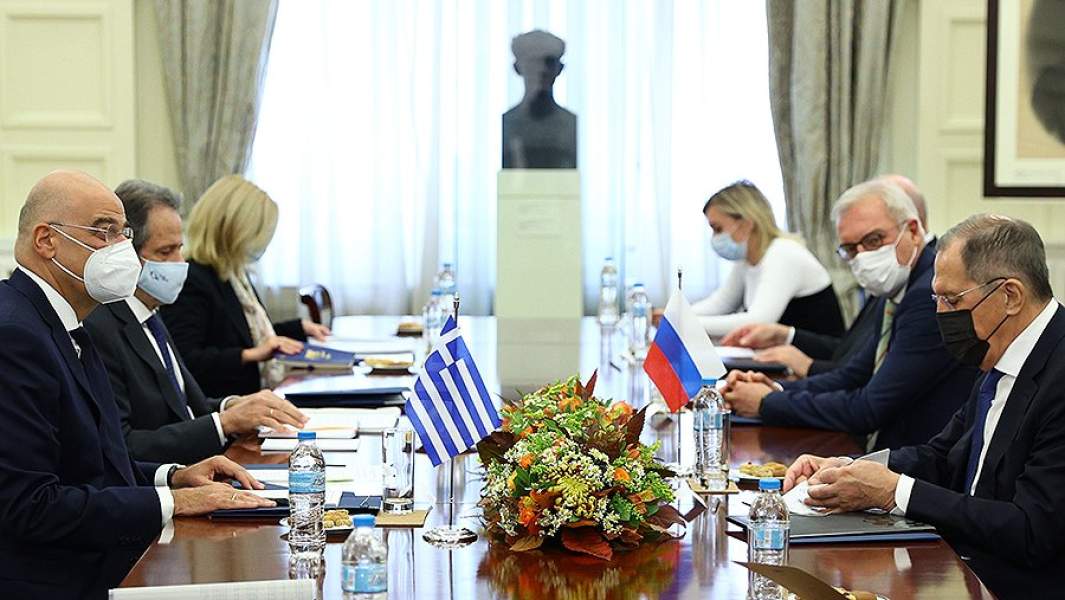 Никос Дендиас и Сергей Лавров 