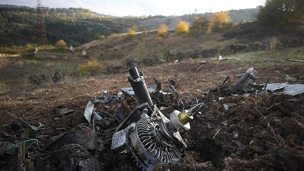 Останки сбитого БПЛА вблизи Степанакерта