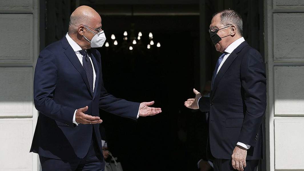 Никос Дендиас и Сергей Лавров 