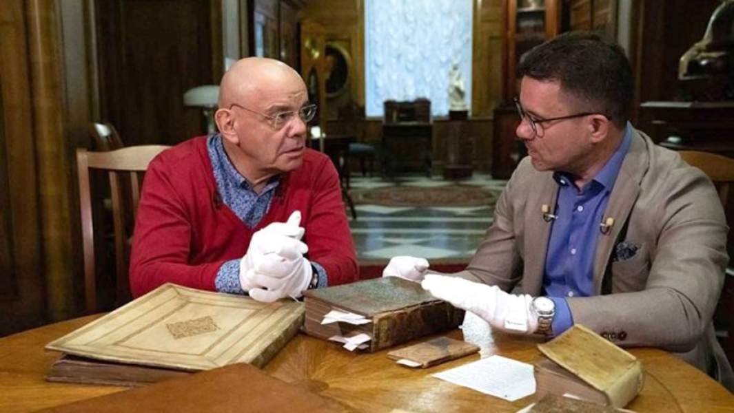 Художественный руководитель театра «Сатирикон» Константин Райкин и генеральный директор РГБ Вадим Дуда