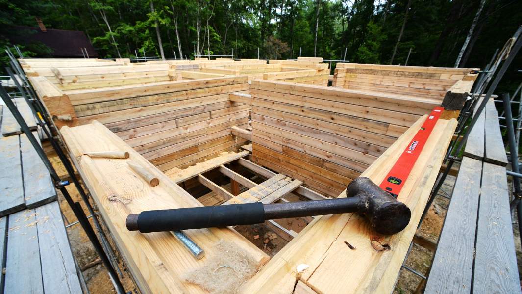 Коробка брусового дома