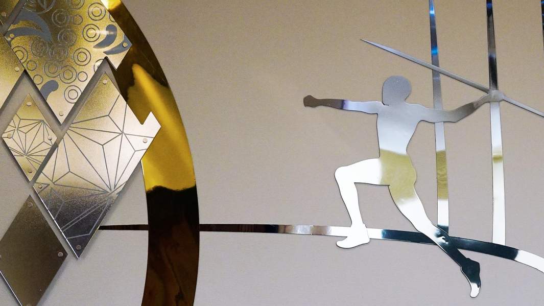 Ресепшн в здании Олимпийского комитета России, где проходит внеочередная отчетно-выборная Конференция Всероссийской федерации легкой атлетики (ВФЛА) в Москве