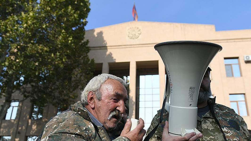 Участники митинга