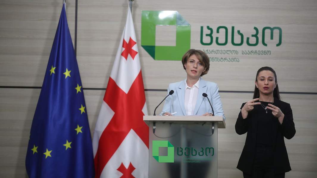 Брифинг пресс-спикера Центральной избирательной комиссии (ЦИК) Анны Микеладзе о ходе парламентских выборов в Грузии