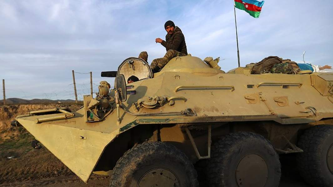 БТР ВС Азербайджана в Гадрутском районе Нагорного Карабаха