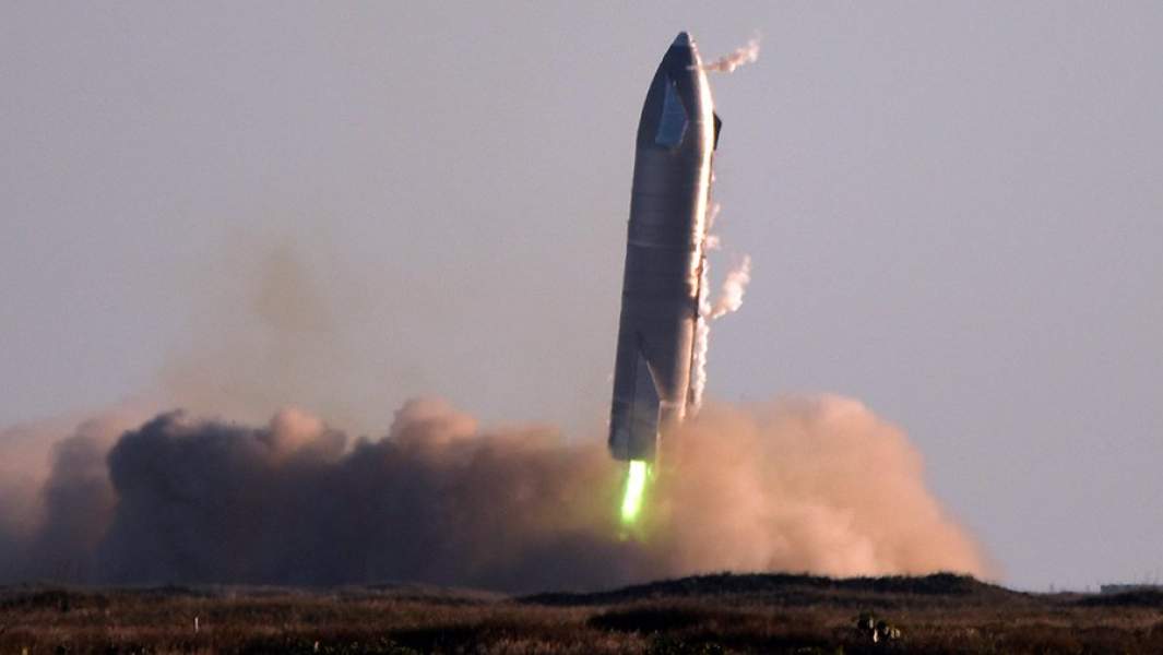 Starship SN8 во время приземления