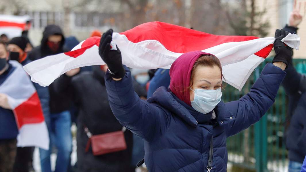 Протестующие в Минске