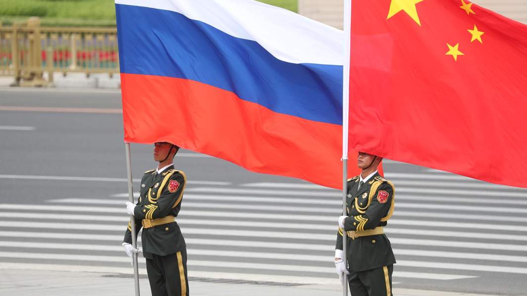 флаги китай россия