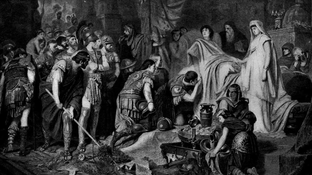 Картина немецкого художника Карла Теодора фон Пилоти «Прощание с Александром Македонским» 