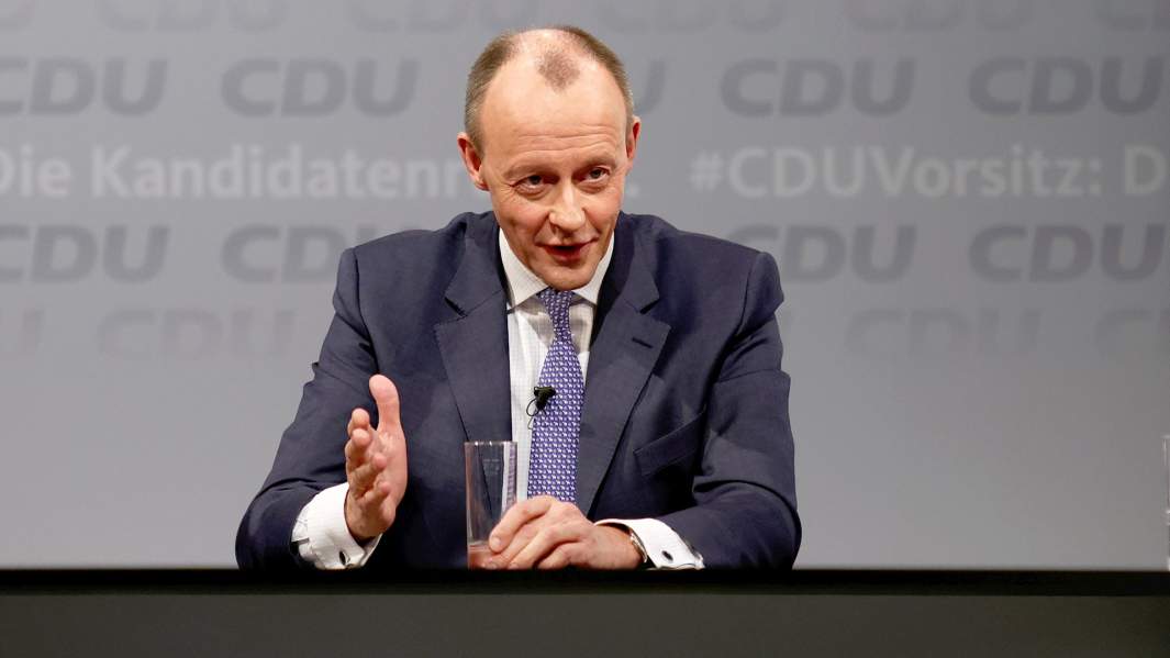 Фридрих Мерц во время дискуссии с другими кандидатами на пост председателя партии Христианско-демократического союза Германии (ХДС) 