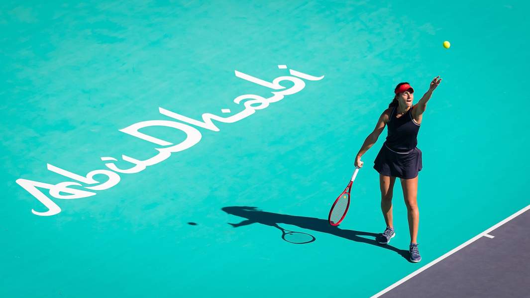 Теннисистка Анастасия Гасанова на турнире WTA в Абу-Даби