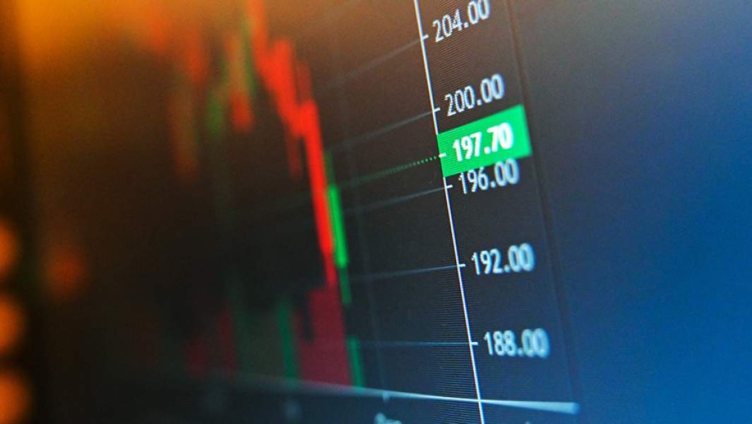 График на мониторе компьютера трейдера