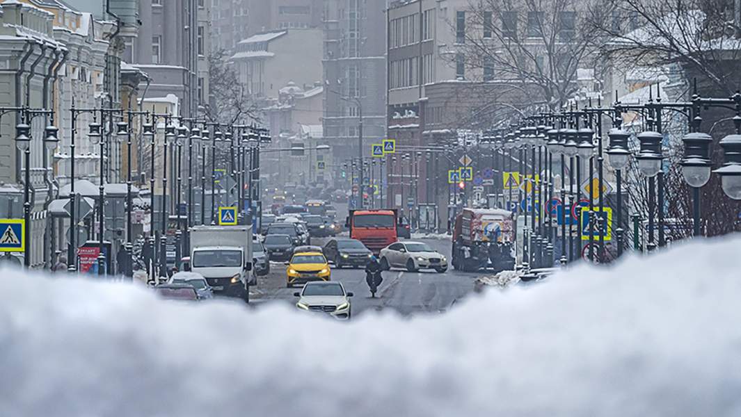 снегопад в Москве