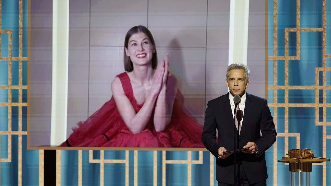 Победительница в номинации «Лучшая актриса в комедии/мюзикле» Розамунд Пайк