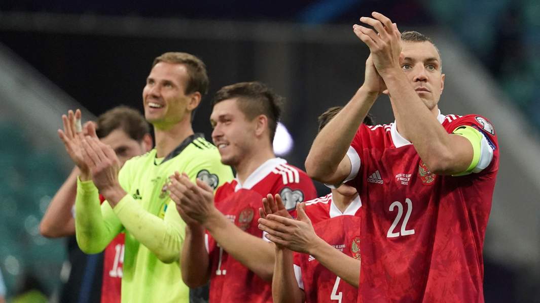 Матч отборочного турнира чемпионата мира по футболу 2022 между сборными командами России и Словении