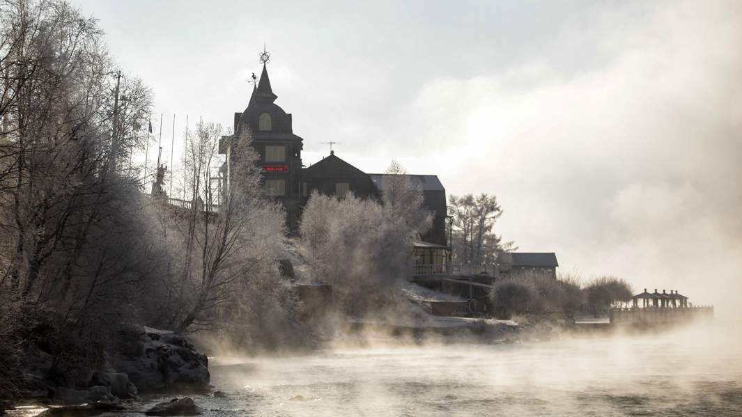 природа снег байкал пейзаж