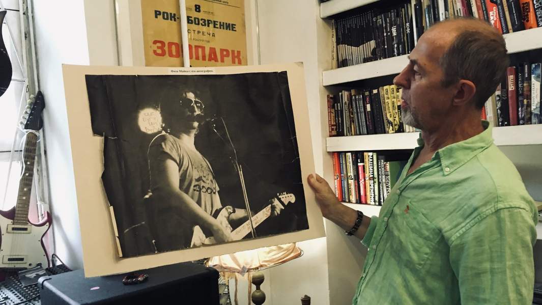 Владимир Рекшан в музее русского рока