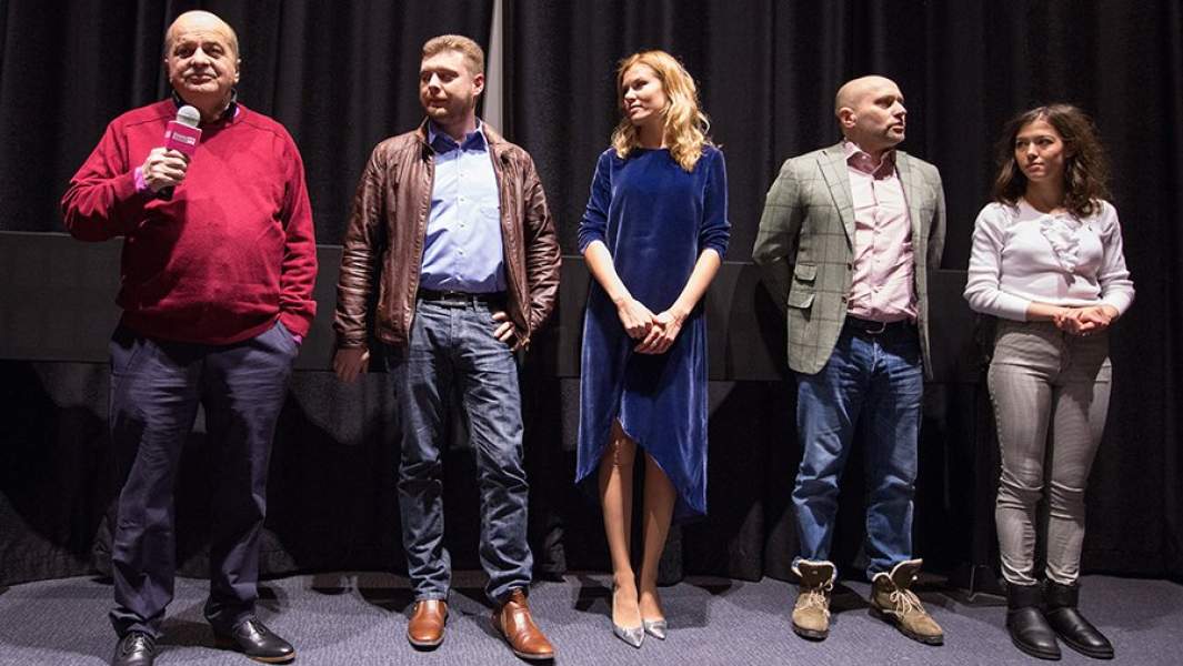 Режиссер Александр Миндадзе  на премьере своего фильма «Милый Ханс, Дорогой Петр» в кинотеатре «Пионер»