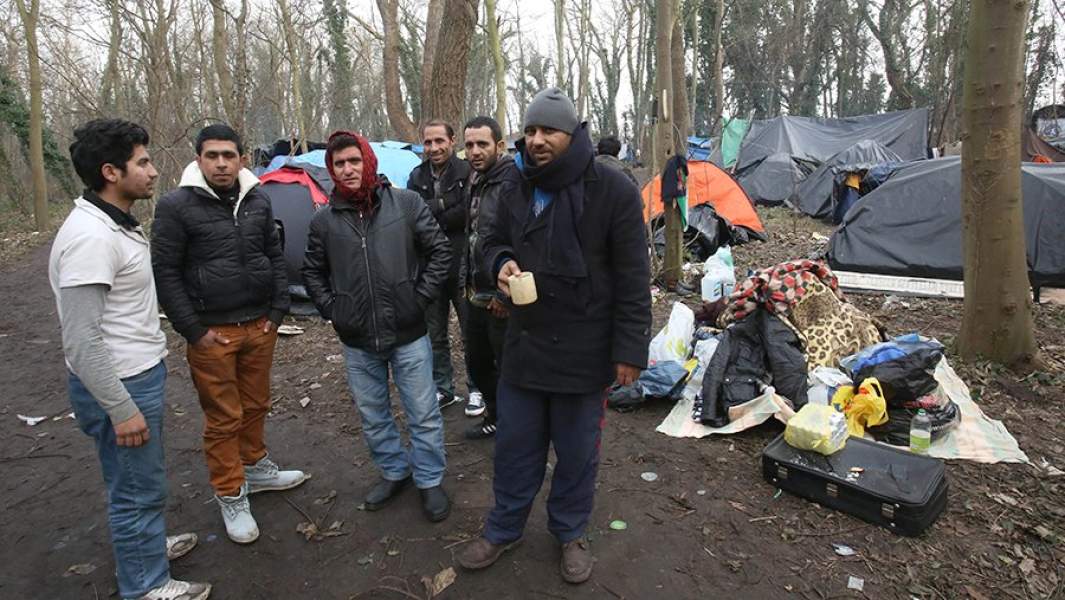 Палаточный лагерь мигрантов в Кале