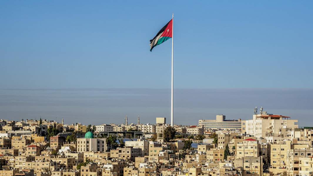 Вид на город Амман в Иордании