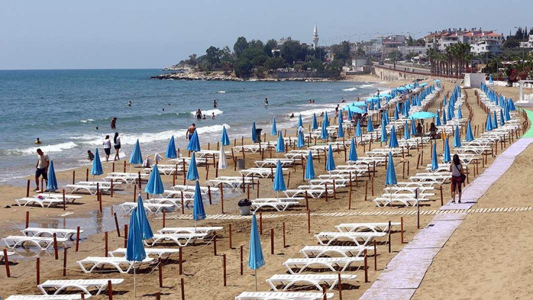 Пустые пляжи турецкого Мерсина