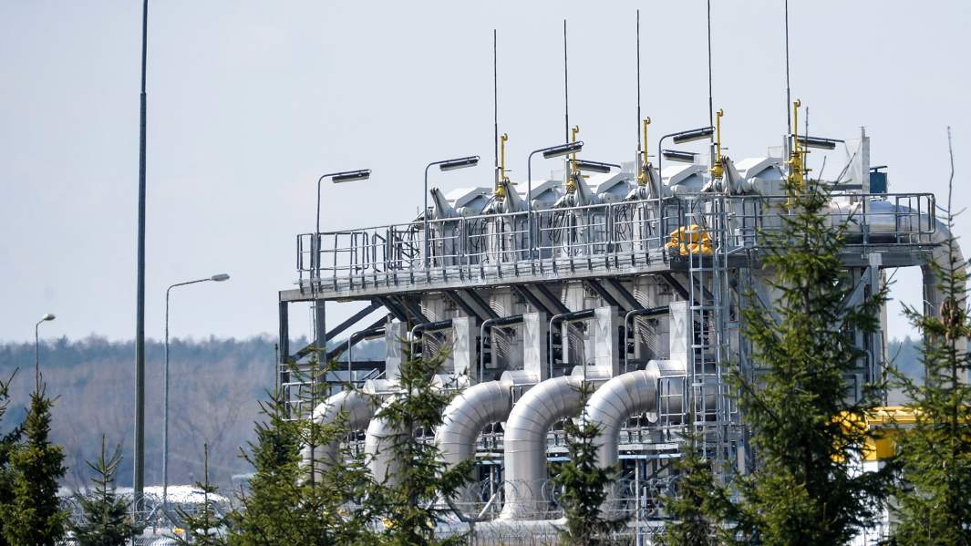 Объект газопровода «Ямал – Европа» в городе Цеханув в Польше