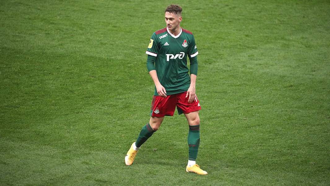 Игрок ФК «Локомотив» Антон Миранчук в матче с «Уфой»