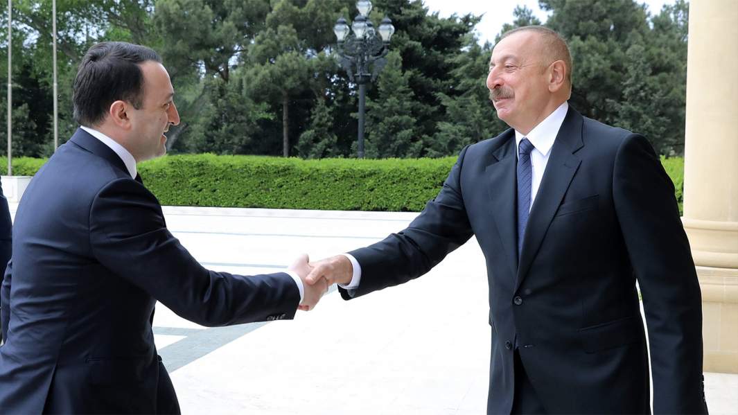 Встреча Ираклия Гарибашвили и Ильхама Алиева в Азербайджане