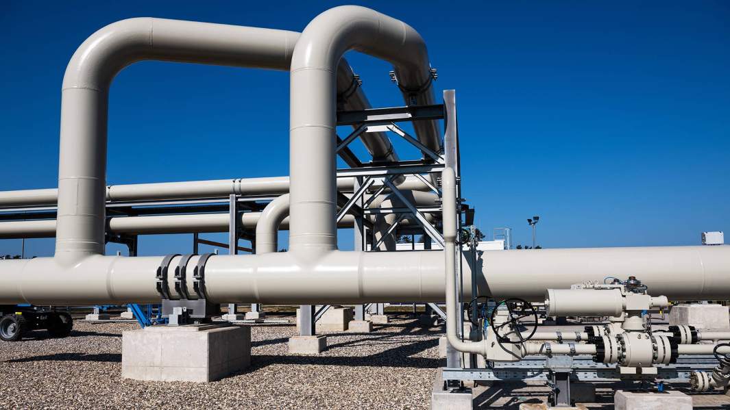 Береговые объекты на территории газораспределительного центра магистрального газопровода «Северный поток-2» в Германии